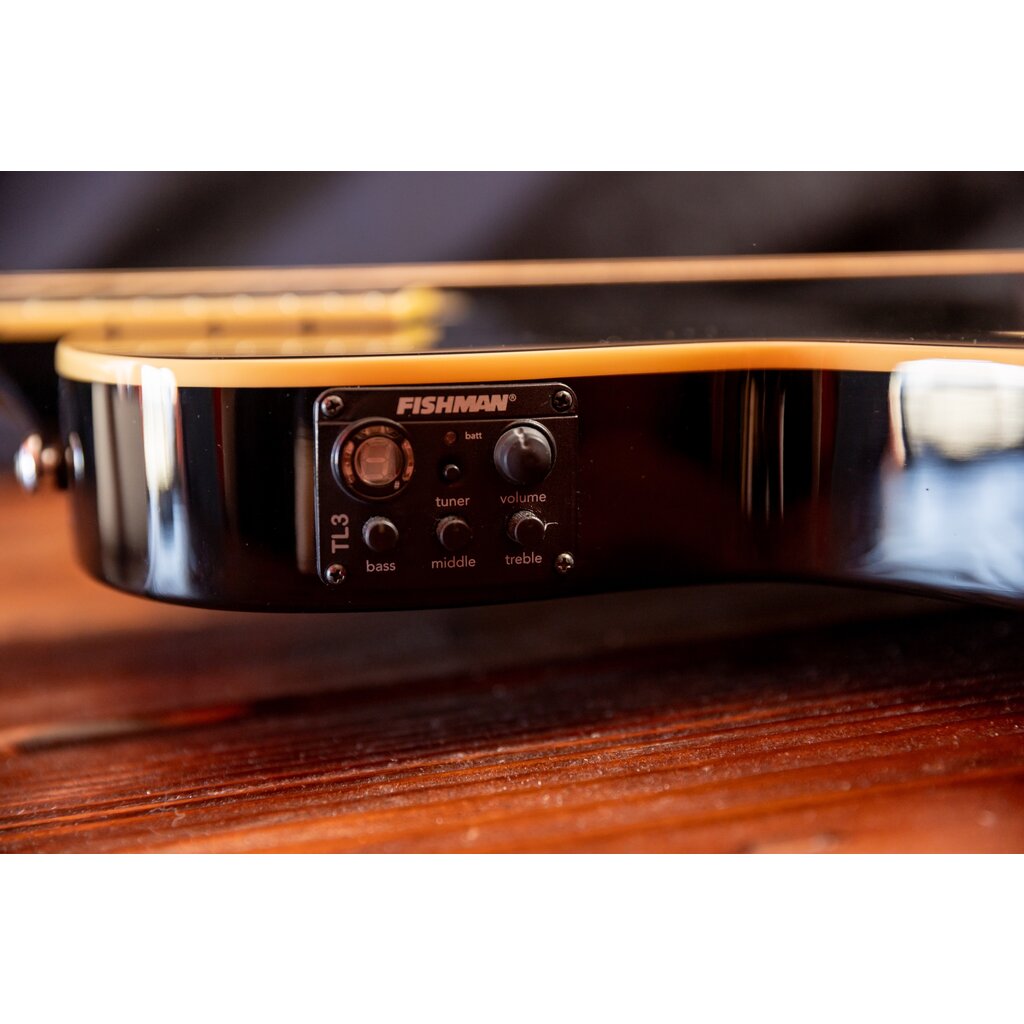 ESP/LTD LTD TL-6 Thinline Acoustic/Electric Guitar, Black