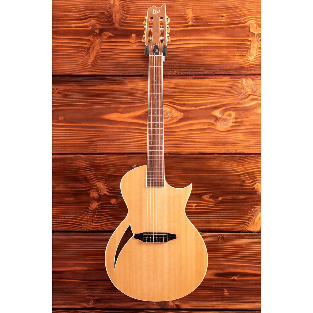 ESP/LTD LTD TL-6N Thinline Acoustic/Electric Guitar with Nylon Strings, Natural