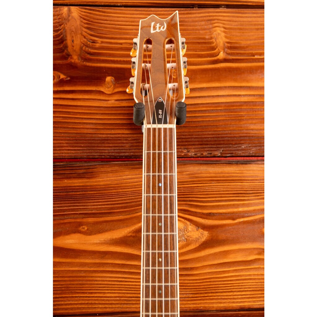 ESP/LTD LTD TL-6N Thinline Acoustic/Electric Guitar with Nylon Strings, Natural