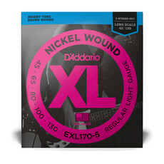 D'Addario D'Addario XL Nickel 45-130 Regular Light Long Scale 5-String Bass Strings