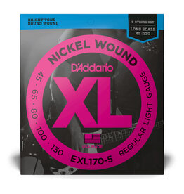 D'Addario D'Addario XL Nickel 45-130 Regular Light Long Scale 5-String Bass Strings