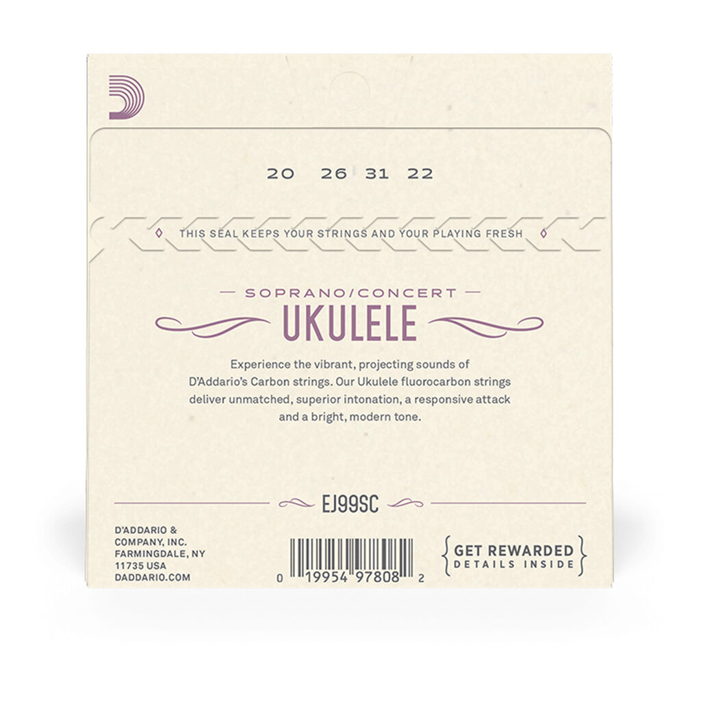 D'Addario D'Addarrio Pro-Arté Carbon Soprano/Concert Ukulele Strings