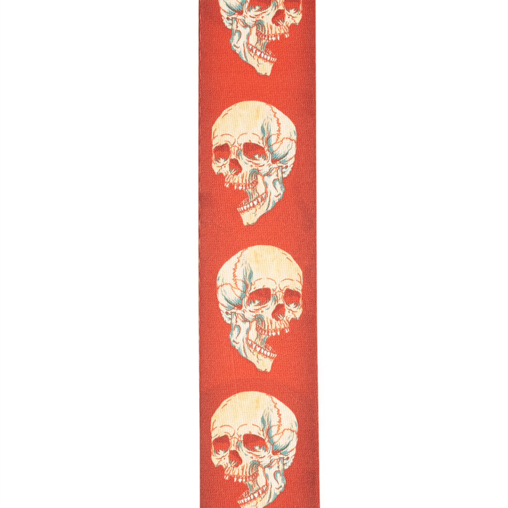 D'Addario D'Addario Alchemy Woven Guitar Strap, Live Life Skull