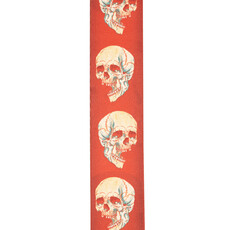 D'Addario D'Addario Alchemy Woven Guitar Strap, Live Life Skull