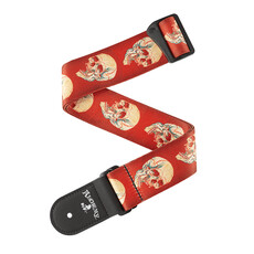 D'Addario D'Addario Alchemy Woven Guitar Strap, Live Life Skull
