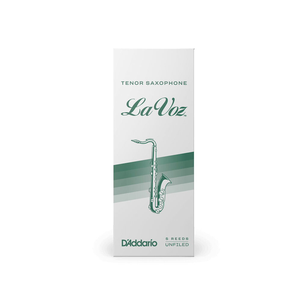 D'Addario La Voz Tenor Saxophone Reeds, Medium Strength (5 pack)