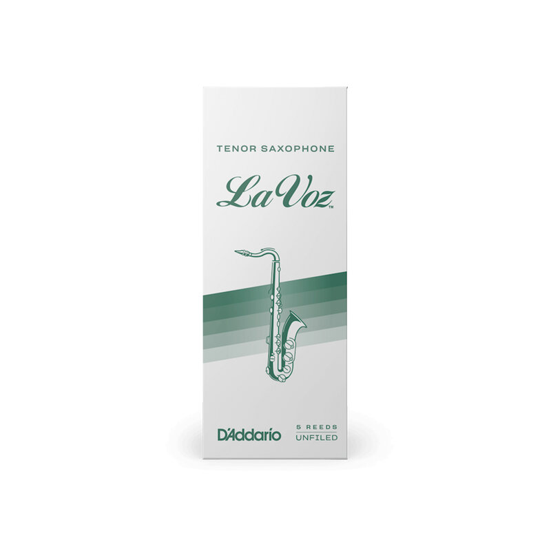 D'Addario La Voz Tenor Saxophone Reeds, Medium Strength (5 pack)