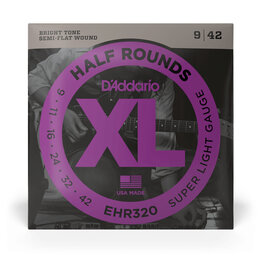 D'Addario D'Addario XL Half Rounds 09-42 Super Light Electric Guitar Strings