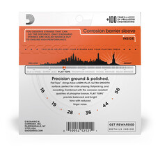 D'Addario D'Addario  Flat Tops Phosphor Bronze 16-56 Medium Resophonic Acoustic Guitar Strings