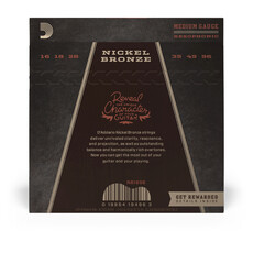 D'Addario D'Addario Nickel Bronze 16-56 Medium Resophonic Acoustic Guitar Strings 16-56