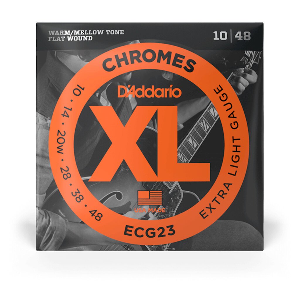 D'Addario D'Addario XL Chromes 10-48 Extra Light Flat Wound Electric Guitar Strings