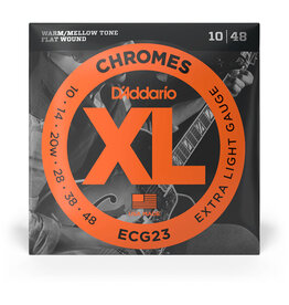 D'Addario D'Addario XL Chromes 10-48 Extra Light Flat Wound Electric Guitar Strings