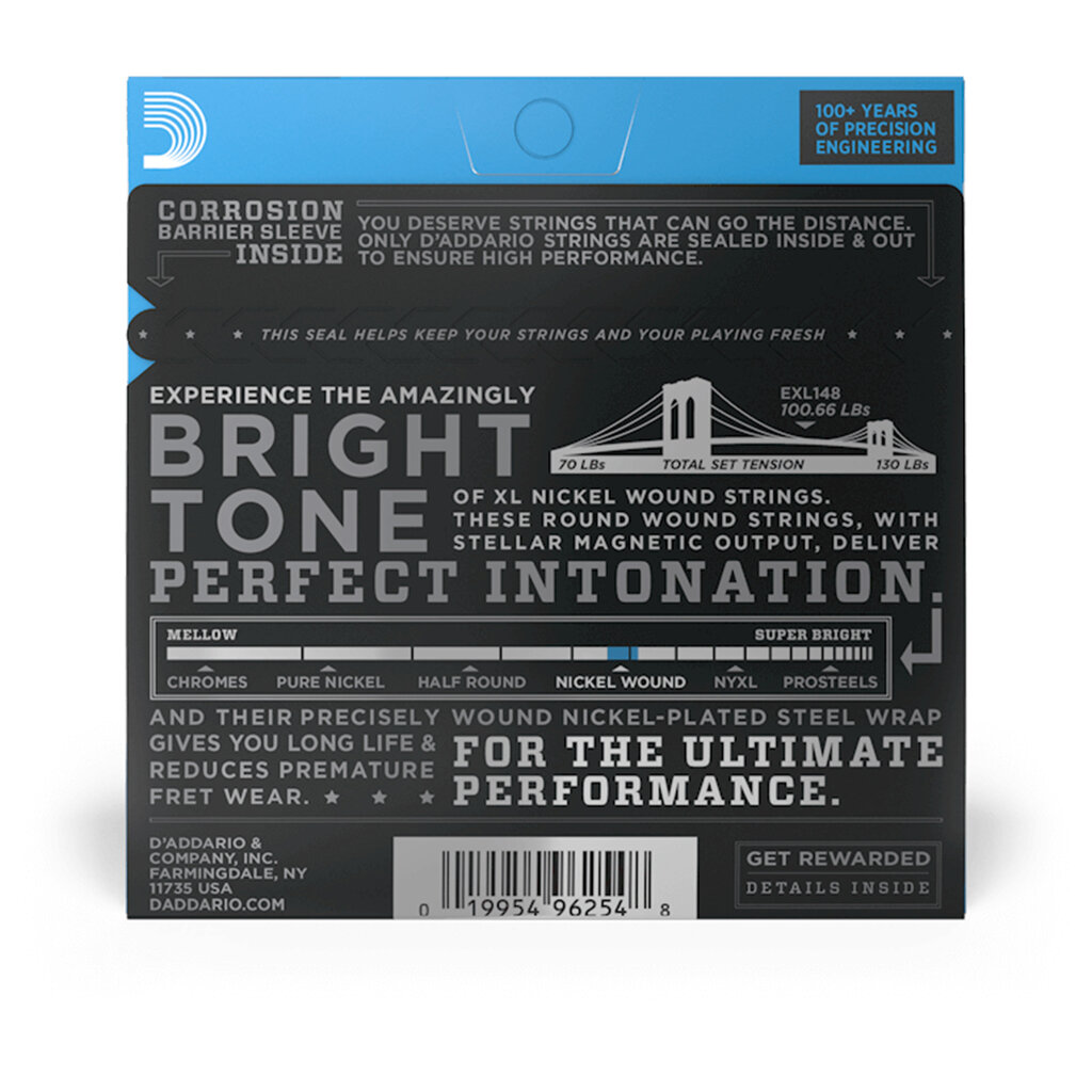 D'Addario D'Addario XL Nickel 12-60 Extra Heavy Electric Guitar Strings