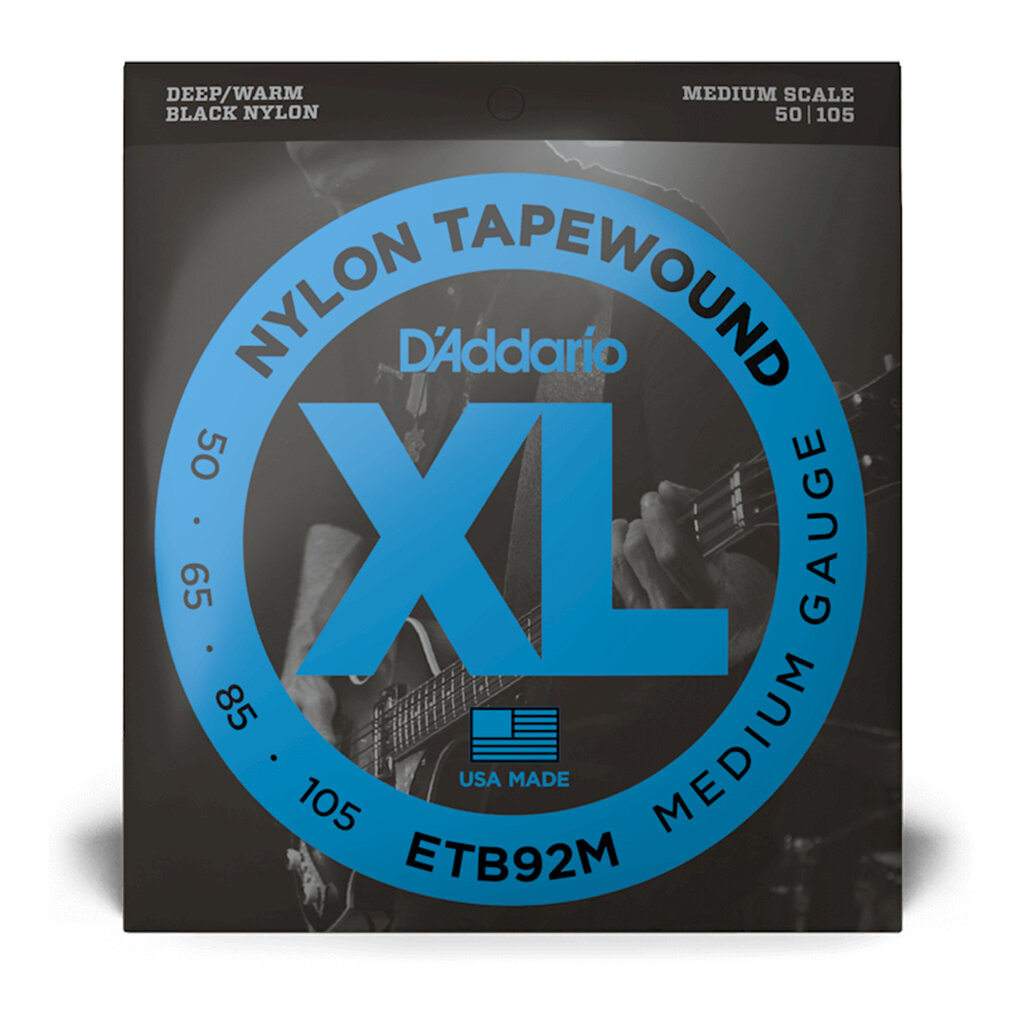 D'Addario D'Addario XL Nylon 50-105 Medium, Medium Scale Tapewound Bass Strings