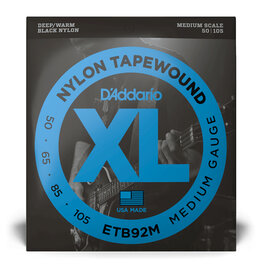 D'Addario D'Addario XL Nylon 50-105 Medium, Medium Scale Tapewound Bass Strings