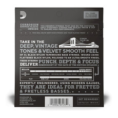 D'Addario D'Addario XL Nylon 50-105 Medium, Medium Scale Tapewound Bass Strings