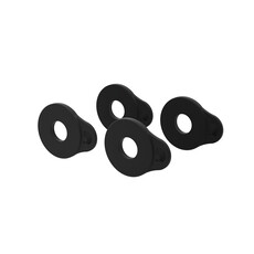 D'Addario D'Addario Flex Lock Strap Blocks, Black (4 pack)