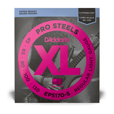 D'Addario D'Addario XL ProSteels 45-130 Regular Light Long Scale 5-String Bass Strings