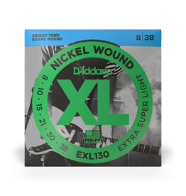 D'Addario D'Addario XL Nickel 08-38 Extra Super Light Electric Guitar Strings