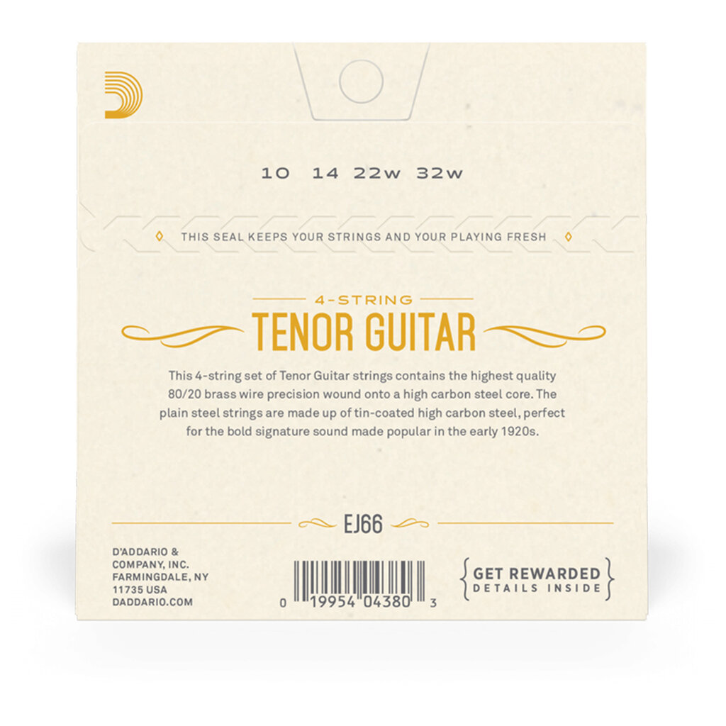 D'Addario D'Addario 80/20 Bronze 4-String Tenor Guitar Strings