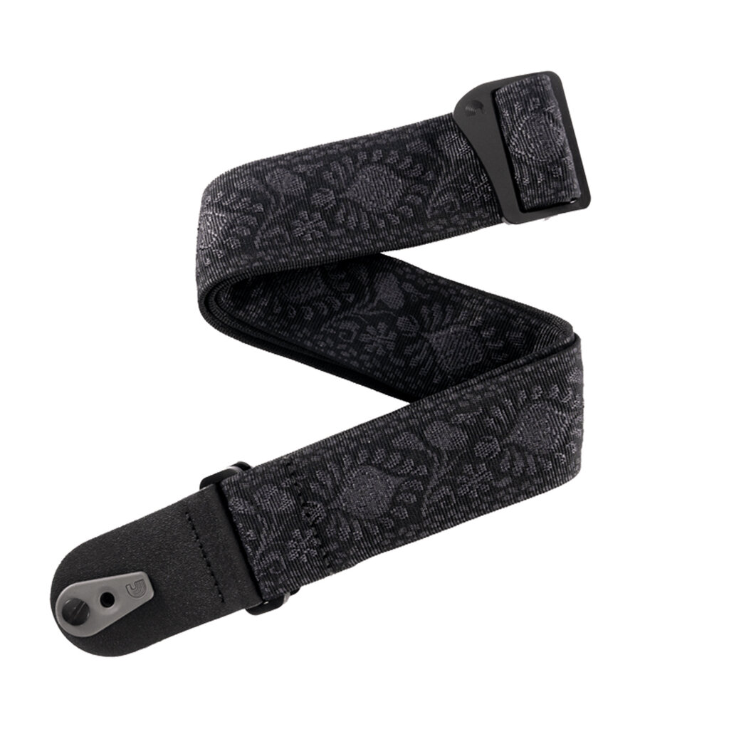 D'Addario D'Addario Pad Lock Woven Guitar Strap, Monterey Black Tubular