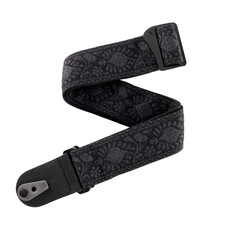 D'Addario D'Addario Pad Lock Woven Guitar Strap, Monterey Black Tubular