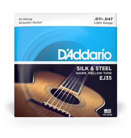 D'Addario D'Addario Silk & Steel 11-47 Light 12-String Acoustic Guitar Strings