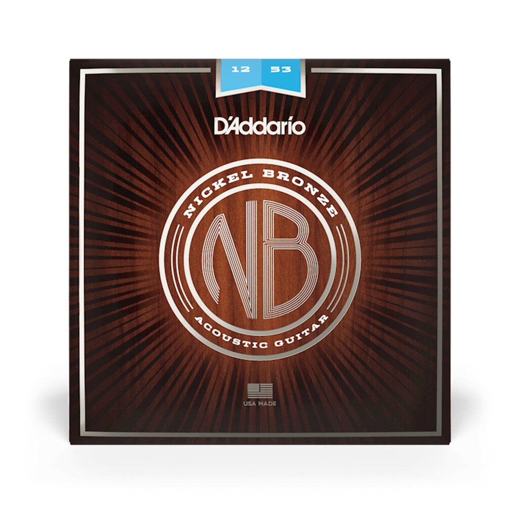 D'Addario D'Addario 12-53 Light Nickel Bronze Acoustic Guitar Strings