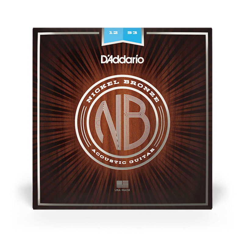 D'Addario D'Addario 12-53 Light Nickel Bronze Acoustic Guitar Strings
