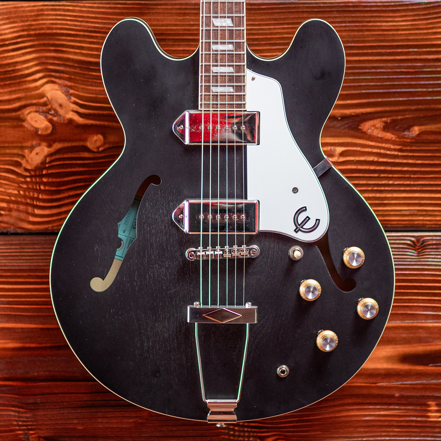 Epiphone Casino Semi-Hollow Body Electric Guitar, Worn Ebony