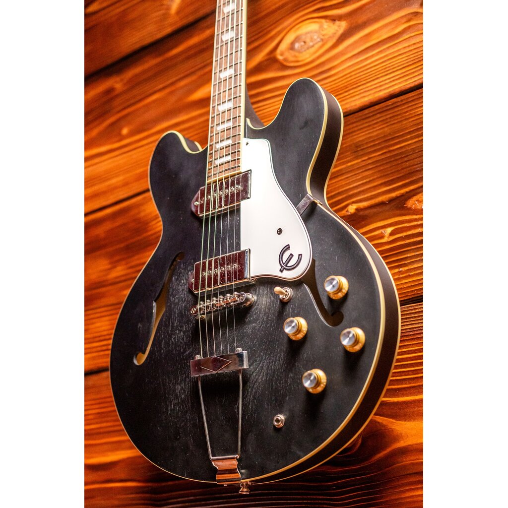 Epiphone Epiphone Casino Semi-Hollow Body Electric Guitar, Worn Ebony (In-Store Pickup Only)