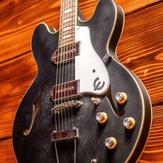 Epiphone Epiphone Casino Semi-Hollow Body Electric Guitar, Worn Ebony (In-Store Pickup Only)