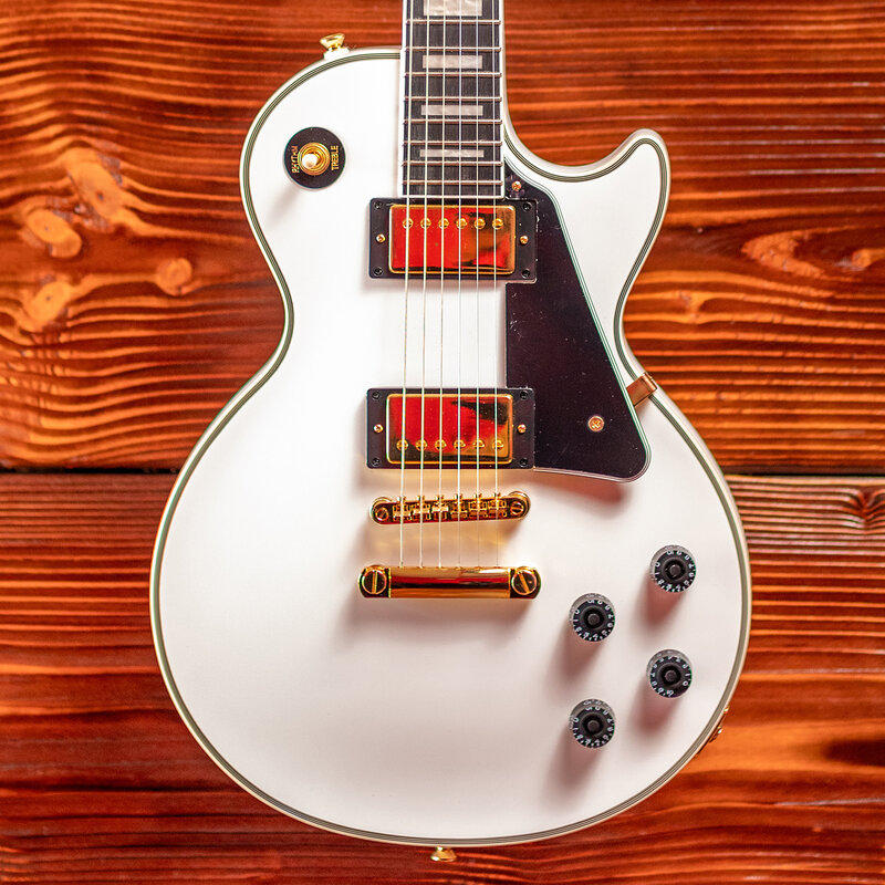 Epiphone Epiphone Les Paul Custom Electric Guitar, Alpine White (In-Store Pickup Only)