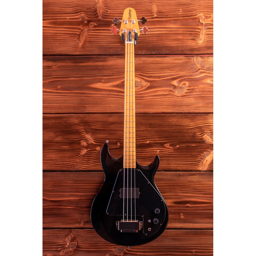 Epiphone Epiphone Grabber Electric Bass, Ebony (Included Premium Gig Bag) (In-Store Pickup Only)