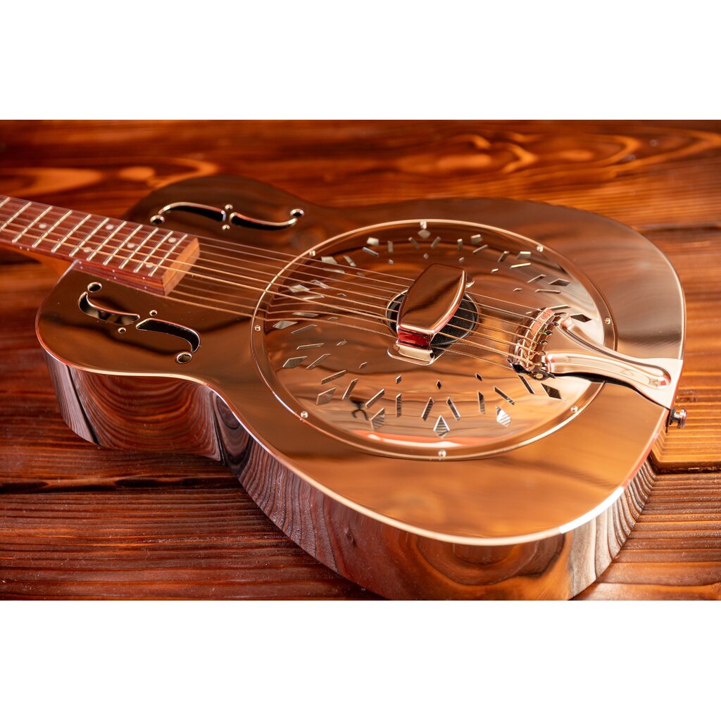 Epiphone Epiphone Dobro Hound Dog M-14 Acoustic Resonator Guitar, Metal Body, Nickel (In-Store Pickup Only)