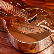 Epiphone Epiphone Dobro Hound Dog M-14 Acoustic Resonator Guitar, Metal Body, Nickel (In-Store Pickup Only)