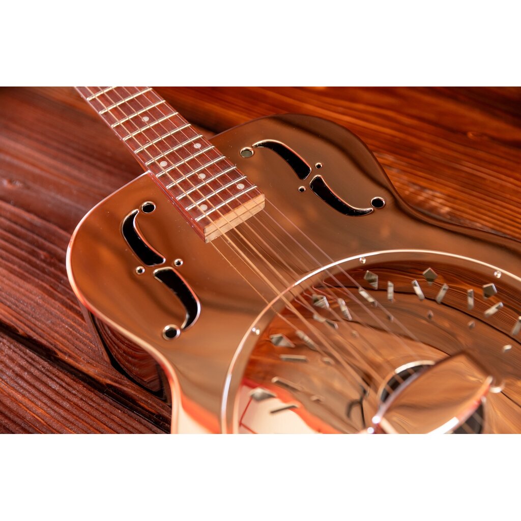 Epiphone Epiphone Dobro Hound Dog M-14 Acoustic Resonator Guitar, Metal Body, Nickel (In-Store Pickup Only)