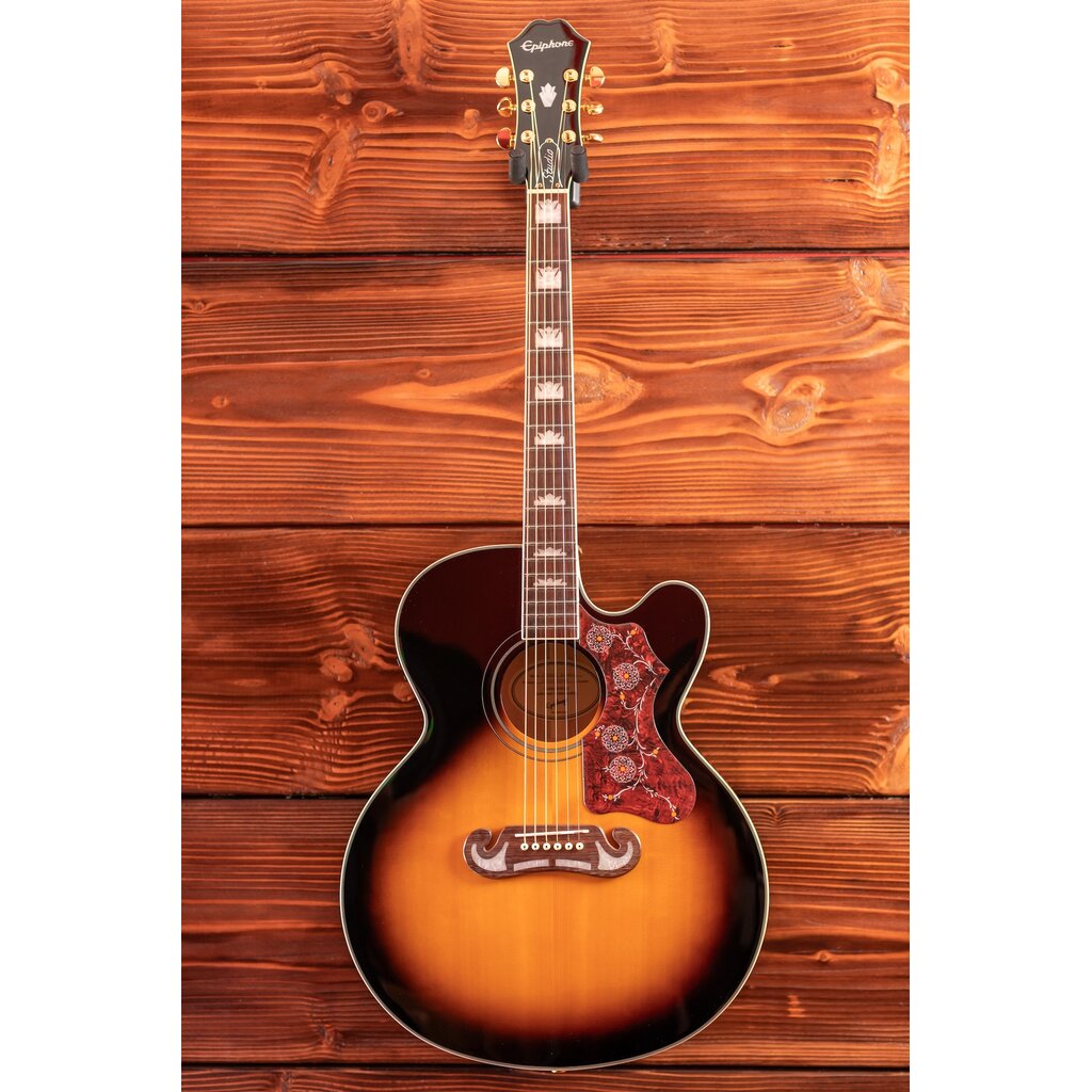 Epiphone Epiphone J-200 EC Studio Electric Acoustic Guitar, Vintage Sunburst (In-Store Pickup Only)