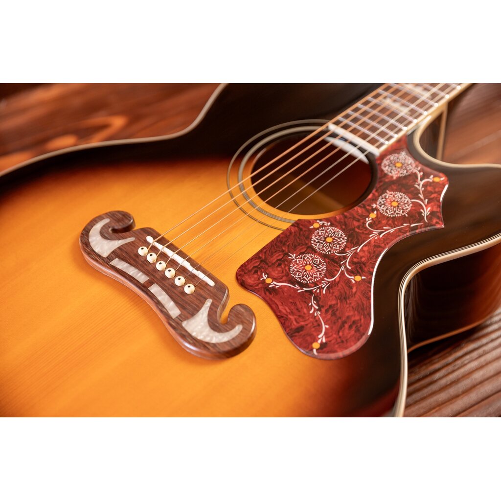 Epiphone Epiphone J-200 EC Studio Electric Acoustic Guitar, Vintage Sunburst (In-Store Pickup Only)