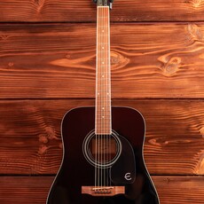 Epiphone Epiphone Songmaker DR-100 Square Shoulder Acoustic Guitar, Ebony (In-Store Pickup Only)