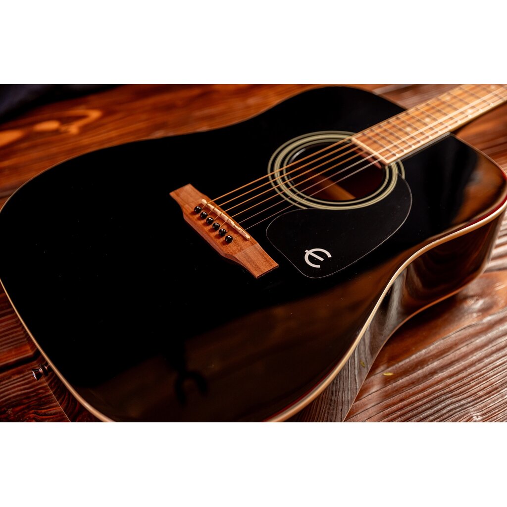 Epiphone Epiphone Songmaker DR-100 Square Shoulder Acoustic Guitar, Ebony (In-Store Pickup Only)