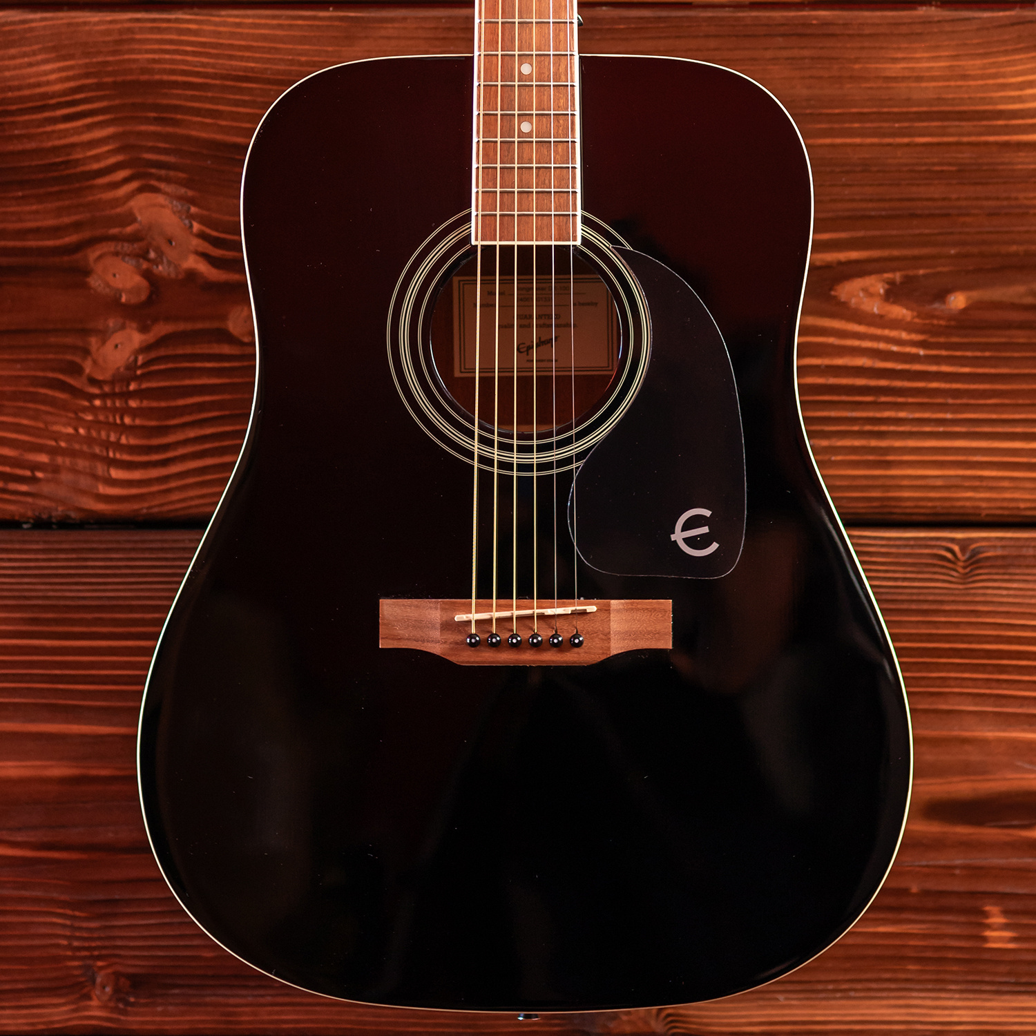 Epiphone Songmaker DR-100 Square Shoulder Acoustic Guitar, Ebony
