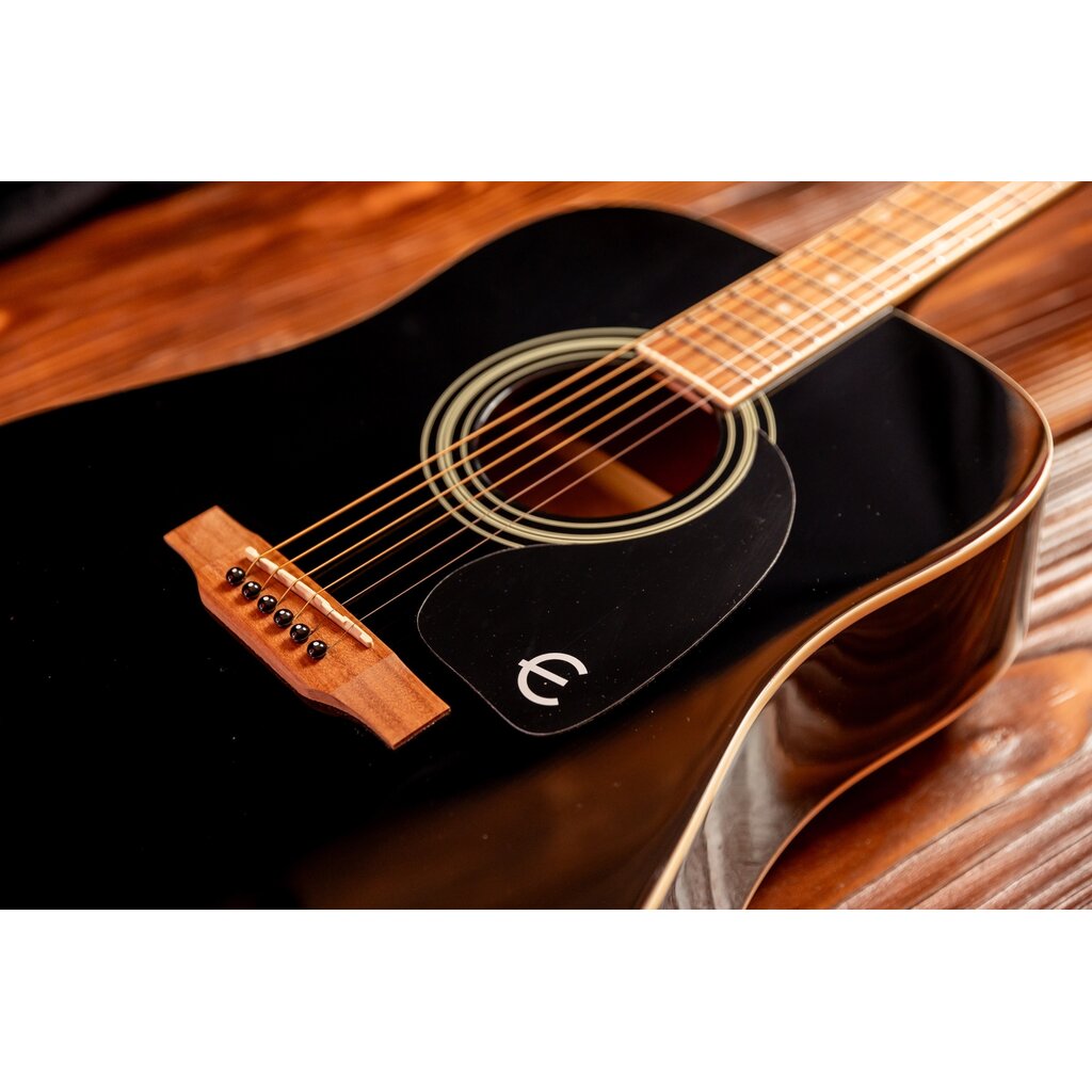 Epiphone Epiphone Songmaker DR-100 Square Shoulder Acoustic Guitar, Ebony (In-Store Pickup Only)