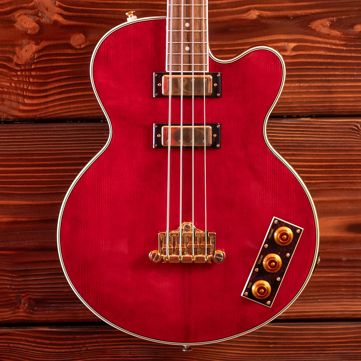 Epiphone Allen Woody Rumblekat Electric Bass, Wine Red - Music