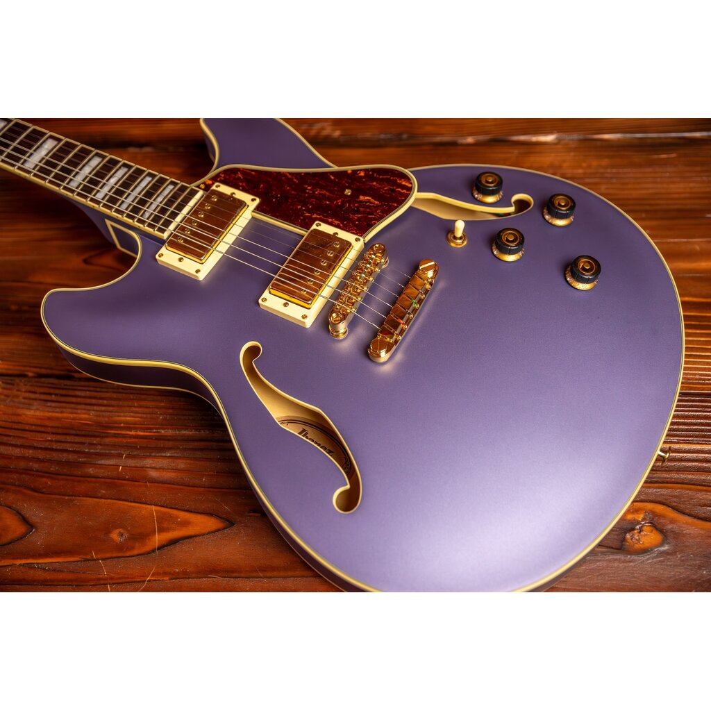 Ibanez Ibanez Artcore AS73G Semi-Hollow Electric Guitar, Metallic Purple Flat