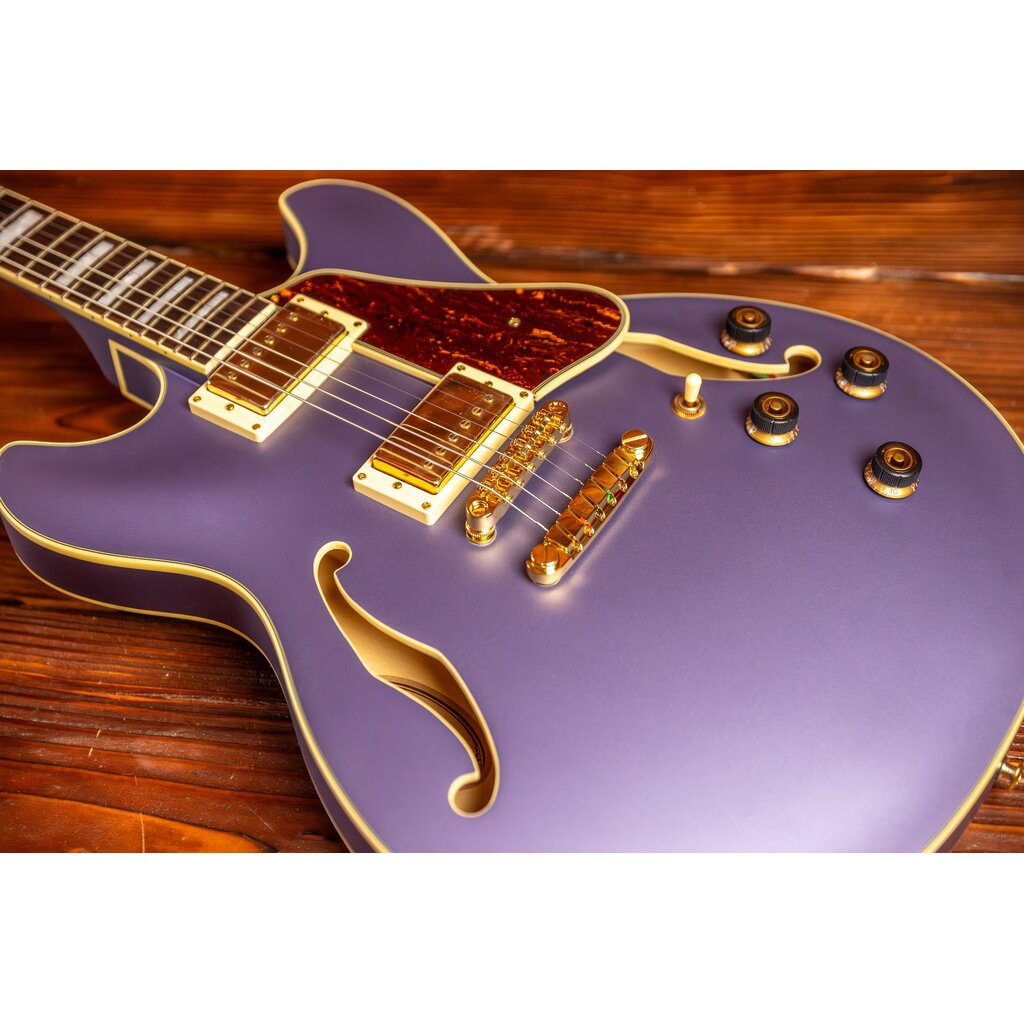 Ibanez Ibanez Artcore AS73G Semi-Hollow Electric Guitar, Metallic Purple Flat