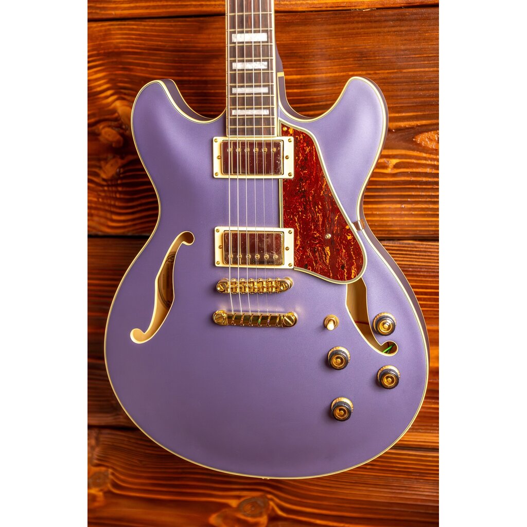 Ibanez Ibanez Artcore AS73G Semi-Hollow Electric Guitar, Metallic Purple Flat