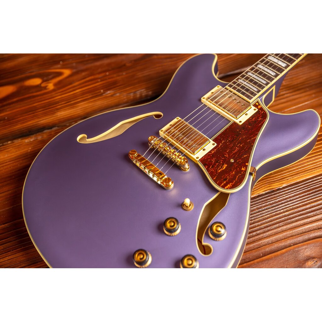Ibanez Ibanez Artcore AS73G Semi-Hollow Electric Guitar, Metallic Purple Flat