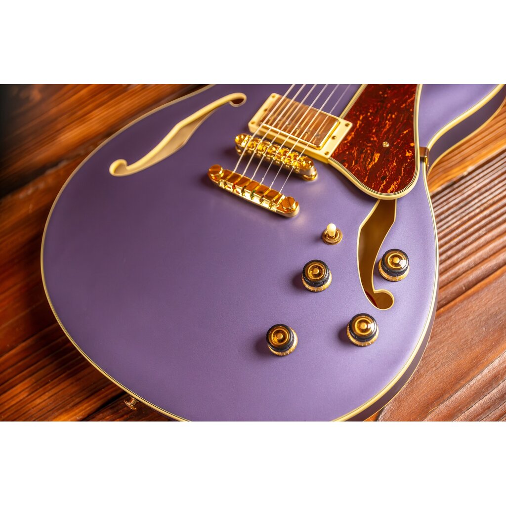 Ibanez Ibanez Artcore AS73G Semi-Hollow Electric Guitar, Metallic Purple Flat
