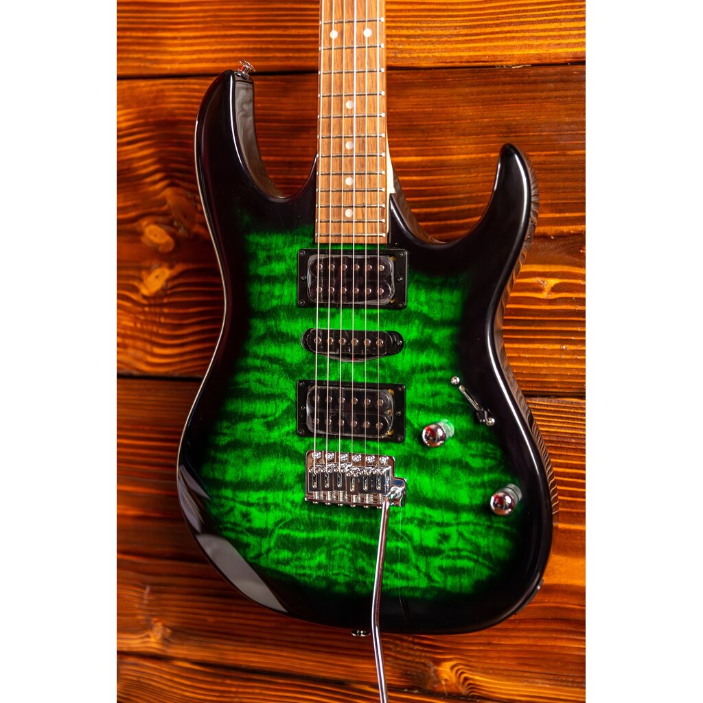 Ibanez Ibanez Gio GRX70QA Electric Guitar, Transparent Emerald Burst